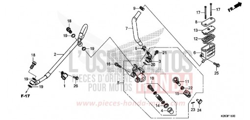 REAR BRAKE MASTER CYLINDER MSX125E de 2014